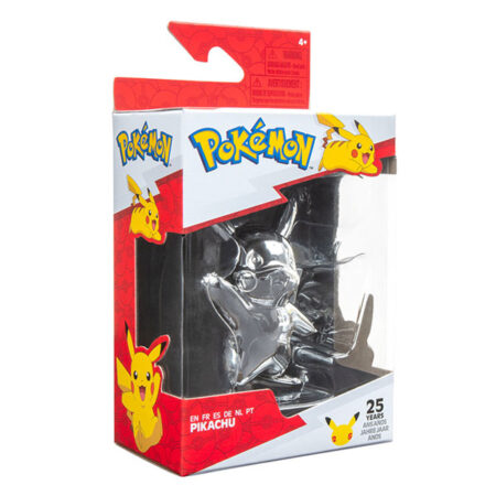 Pokémon 25° Anniversario Select Battle Mini Figures Silver Version - Pikachu