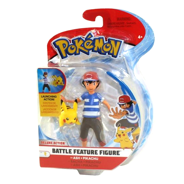 Battle Feature Figure Deluxe Action - Ash + Pikachu