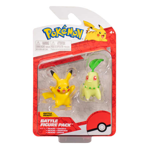 Pokémon Battle Feature Figure Pack - Pikachu + Chikorita