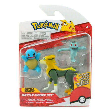 Pokémon Battle Feature Figure Set - Squirtle + Boltund + Machop