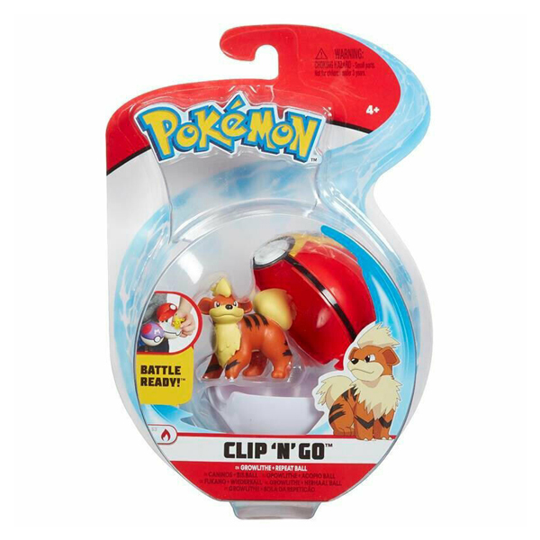 Pokémon Clip 'n' Go Growlithe + Repeat Ball