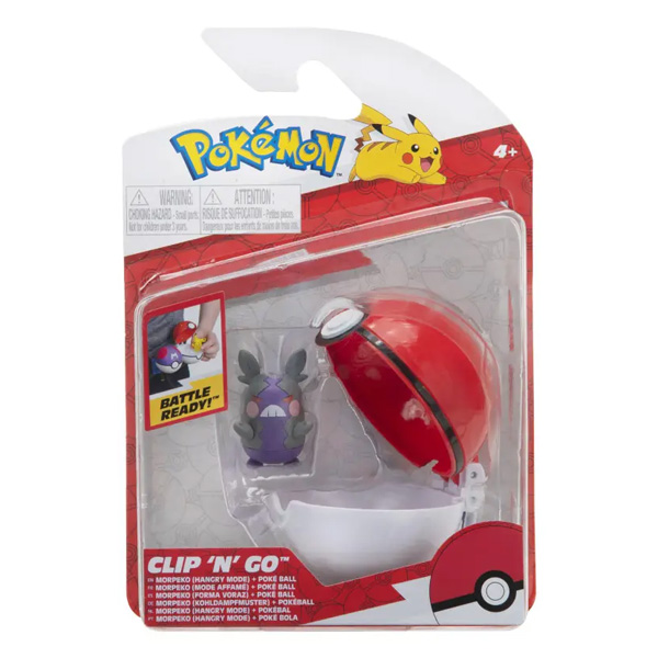 Pokémon Figure Clip 'n' Go Morpeko Hangry Mode + Poké Ball