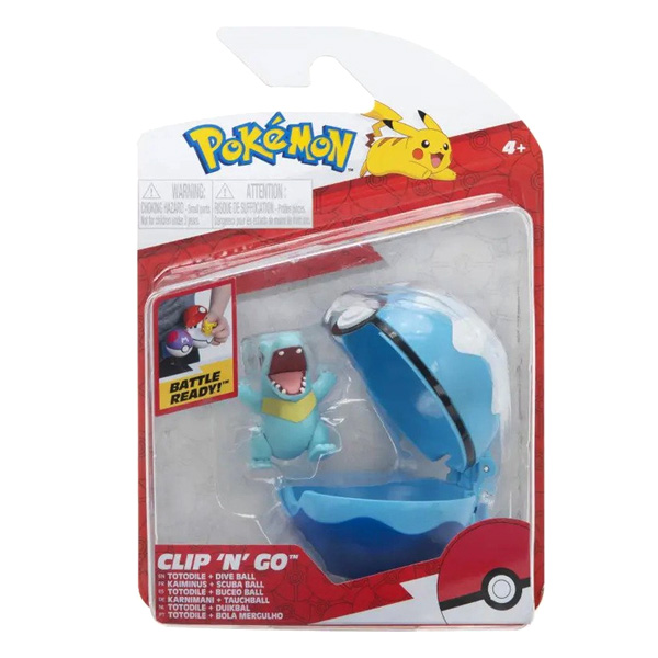 Pokémon Figure Clip 'n' Go Totodile + Dive Ball