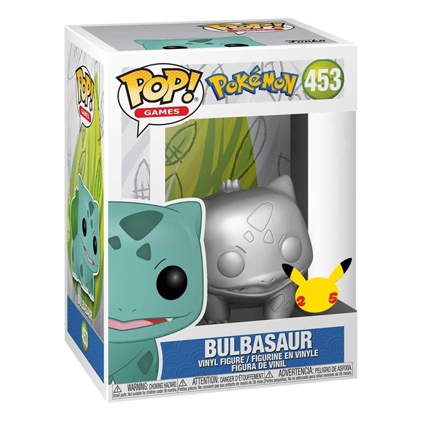 Funko Pop Pokémon 453 - Bulbasaur Silver 25° Anniversario Exclusive