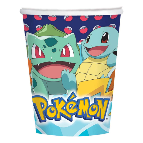 Pokémon Party Kit - Festa Compleanno Bambini - Confezione 8 Bicchieri Carta 250 ml