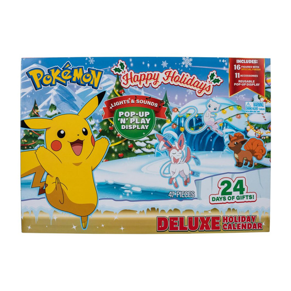 Pokémon Calendario dell'Avvento Christmas Holidays 2022 Deluxe - 24 Giorni - 16 Figures + 8 Decorazioni