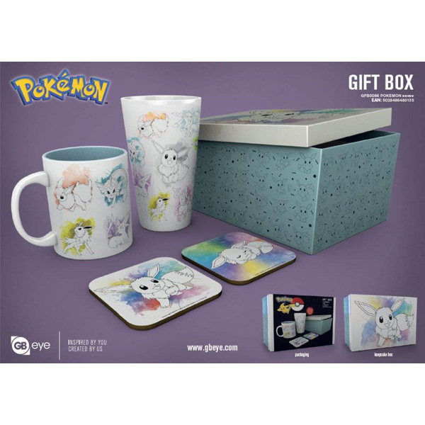 Pokémon Gift Box Eevee Set Regalo bicchiere tazza colazione