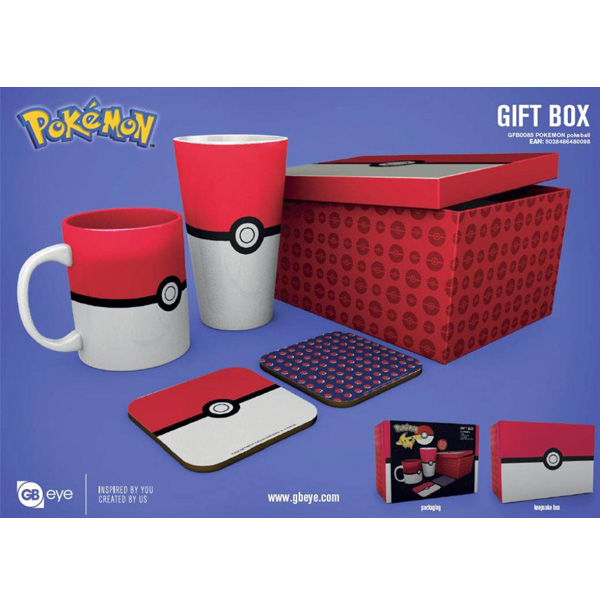 Pokémon Gift Box Poké Ball Set Regalo bicchiere tazza colazione