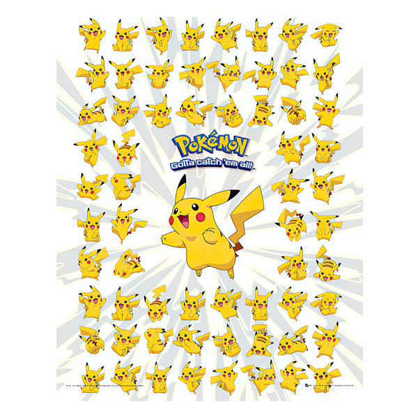Pokémon Poster Multi Pikachu - 40 x 50 cm