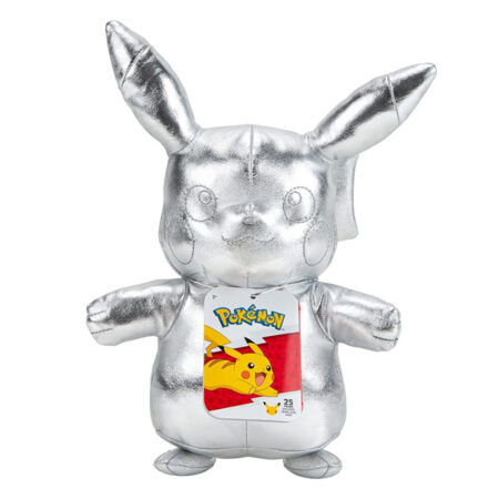 Peluche Pokemon Plush Figure Pikachu 25° Anniversario Silver 20 cm
