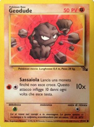 Geodude - Fossil 47/62 - Italiano - Near Mint