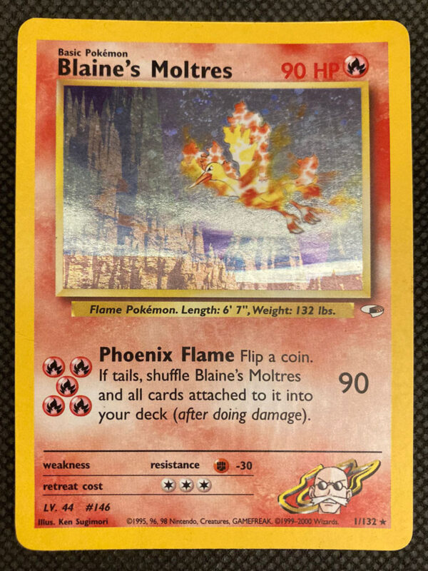 Blaine's Moltres - Gym Heroes 1/132 - Inglese- HOLO - Played