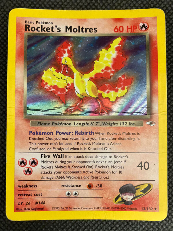 Rocket's Moltres - Gym Heroes 12/132 - Inglese- HOLO - Poor