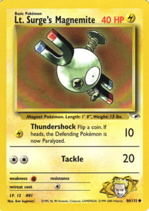 Lt. Surge's Magnemite - Gym Heroes 80/132 - Inglese - Near Mint
