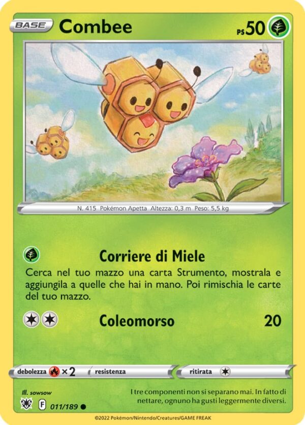 Combee - Reverse Holo - Lucentezza Siderale 011/189 - Italiano - Nuovo