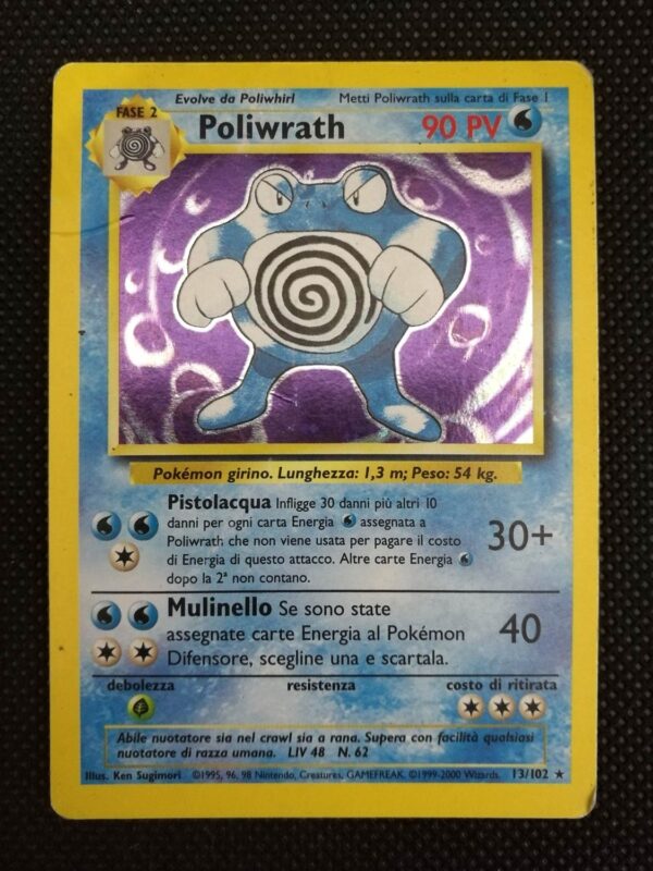 Poliwrath - Set Base 13/102 - Italiano- HOLO - Played