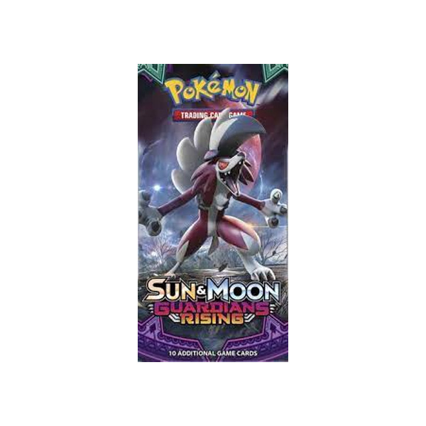 Pokemon Busta di Espansione 10 carte - Booste Pack Sun and Moon Guardians Rising - Artwork Lycanroc