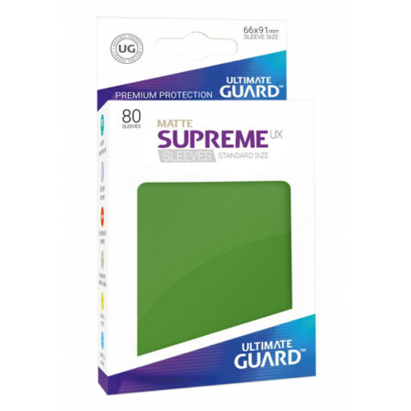 Bustine Protettive 80 Carte Supreme UX Sleeves Standard Size Matte Green Opache Verde