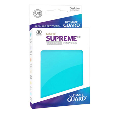 Bustine Protettive 80 Carte Supreme UX Sleeves Standard Size Matte Light Blue Opache Blu Chiaro