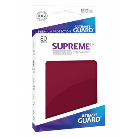 Bustine Protettive 80 Carte Supreme UX Sleeves Standard Size Burgundy Vinaccia