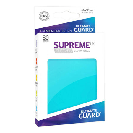 Bustine Protettive 80 Carte Supreme UX Sleeves Standard Size Light Blue Blu Chiaro
