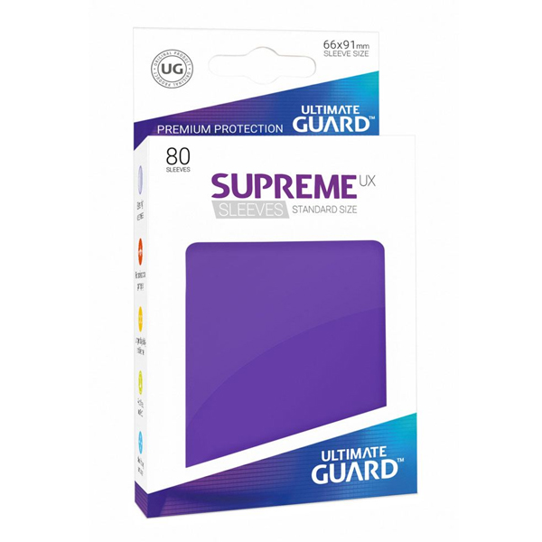 Bustine Protettive 80 Carte Supreme UX Sleeves Standard Size Purple Viola