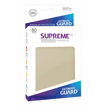 Bustine Protettive 80 Carte Supreme UX Sleeves Standard Size Sand Sabbia
