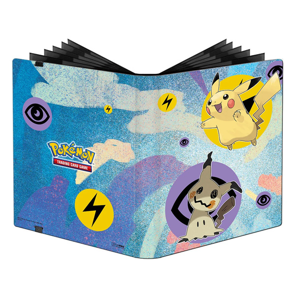 Album Raccoglitore Pokémon 360 Carte Pro Binder Portfolio 9 Tasche con Elastico - Pikachu e Mimikyu