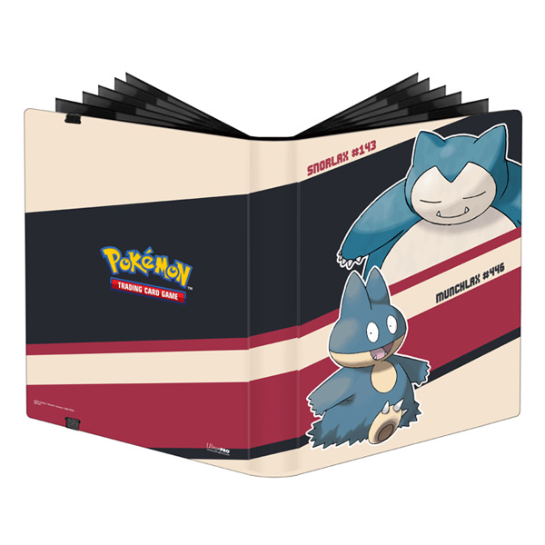 Album Raccoglitore Pokémon 360 Carte Pro Binder Portfolio 9 Tasche con Elastico - Snorlax & Munchlax
