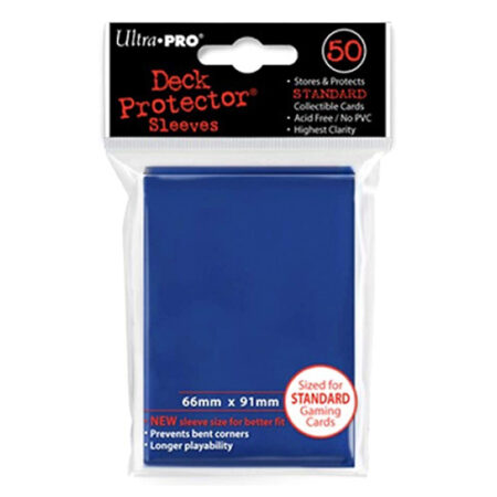 Bustine Protettive 50 Deck Protector Sleeves - Standard 66x91 mm - Blue Blu Gloss