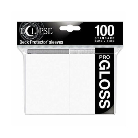Bustine Protettive 100 Deck Protector Sleeves - Standard 66x91 mm - White Bianco Eclipse Gloss