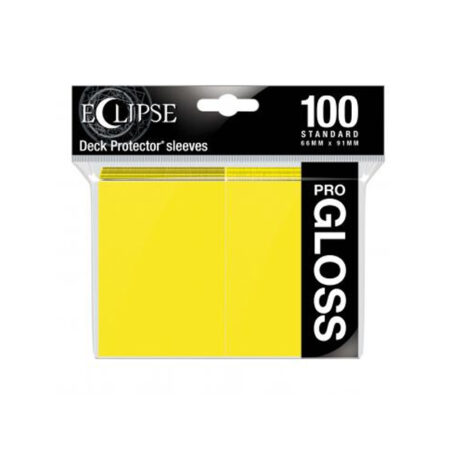 Bustine Protettive 100 Deck Protector Sleeves - Standard 66x91 mm - Yellow Giallo Eclipse Gloss