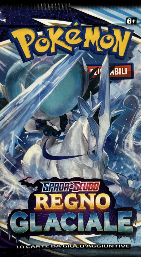 Pokémon Spada e Scudo - Regno Glaciale - Busta 10 Carte (Artwork Calyrex Cavaliere Glaciale)