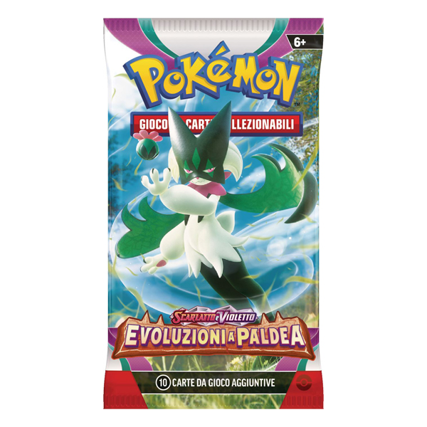 Pokémon Scarlatto e Violetto - Evoluzioni a Paldea - Busta 10 Carte (Artwork Meowscarada)