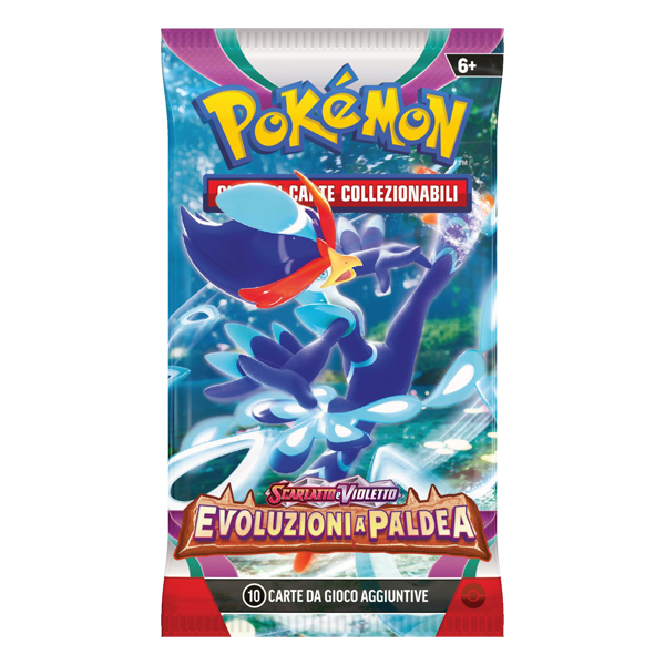 Pokémon Scarlatto e Violetto - Evoluzioni a Paldea - Busta 10 Carte (Artwork Quaquaval)
