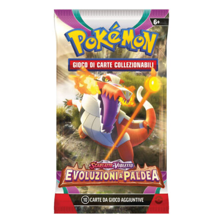 Pokémon Scarlatto e Violetto - Evoluzioni a Paldea - Busta 10 Carte (Artwork Skeledirge)