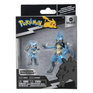 Pokémon Select – Evolution Multi-Pack – Riolu & Lucario – PVC Action Figures – Jazwares giochi