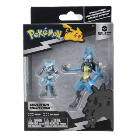 Pokémon Select - Evolution Multi-Pack - Riolu & Lucario - PVC Action Figures - Jazwares