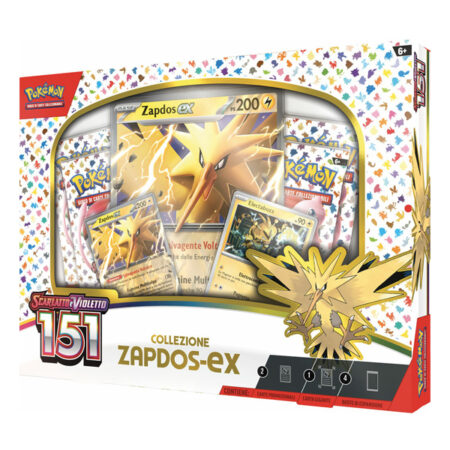 Collezione Zapdos EX Pokemon 151 Scarlatto e Violetto 3.5