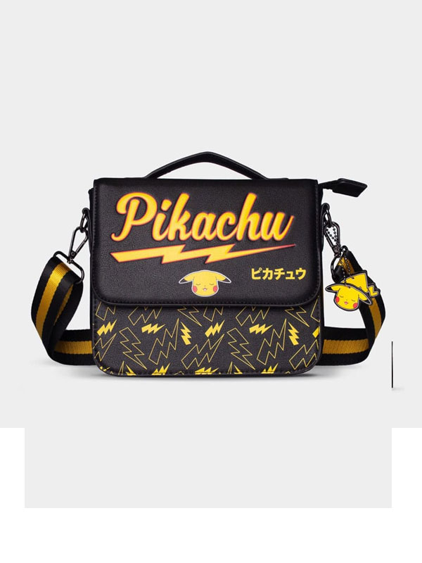 Pokemon - Borsa a Tracolla in Pelle - Pikachu - Unisex