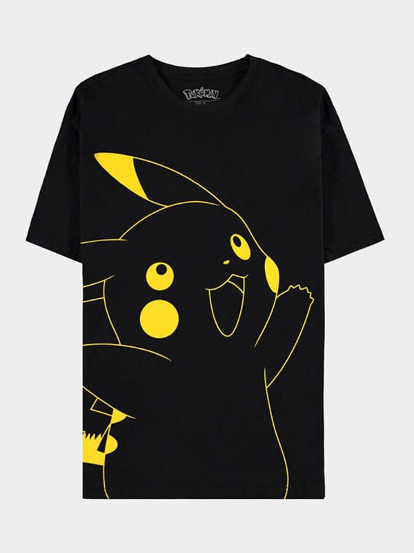 Pokemon - T-Shirt - Pikachu Outline - Tagia M - taglia: m - Unisex