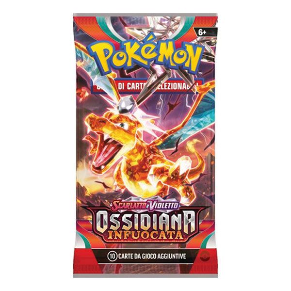 Pokémon Scarlatto e Violetto - Ossidiana Infuocata - Busta 10 Carte (Artwork Charizard)