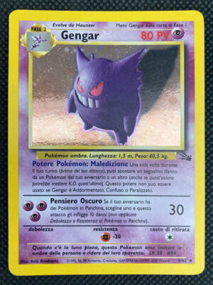 Gengar - Fossil 5/62 - Italiano- HOLO - Excellent