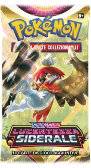 Pokémon Spada e Scudo Lucentezza Siderale - Busta 10 Carte (Artwork Decidueye)