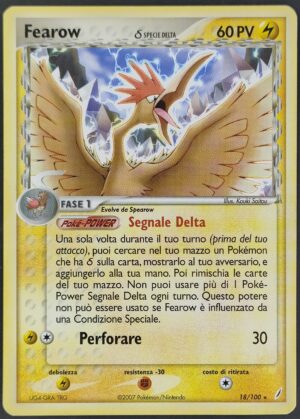 Fearow δ Specie Delta - EX Guardiani dei Cristalli 18/100 - Italiano - Good