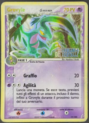 Grovyle δ Specie Delta - Stamped - EX Guardiani dei Cristalli 19/100 - Italiano - HOLO - Poor