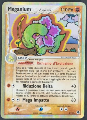 Meganium δ Specie Delta - EX L'Isola dei Draghi 4/101 - Italiano- HOLO - Played