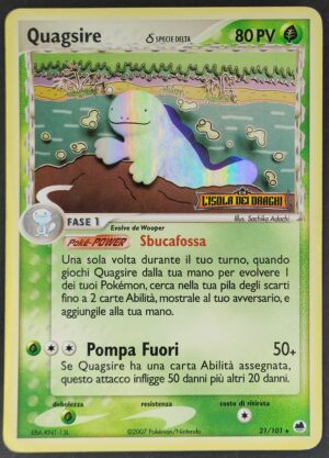 Quagsire δ Specie Delta - Stamped Holo - EX L'Isola dei Draghi 21/101 - Italiano- HOLO - Good