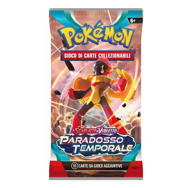 Bustina 10 Carte Pokémon Scarlatto e Violetto Paradosso Temporale (Artwork Armarouge)