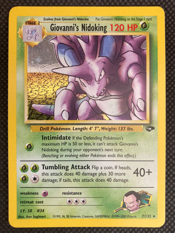 Giovanni's Nidoking - Gym Challenge 7/132 - Inglese - HOLO - Excellent